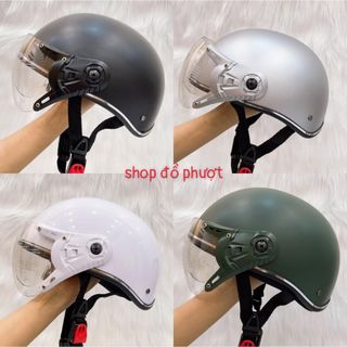 Nón Bảo Hiểm DANGROUP Nón Bảo Hiểm Nửa Đầu Có Kính Chắn Gió, Nhiều Màu Sắc Cho Nam và Nữ Cao Cấp Thời Trang - An Toàn - Giá Tốt