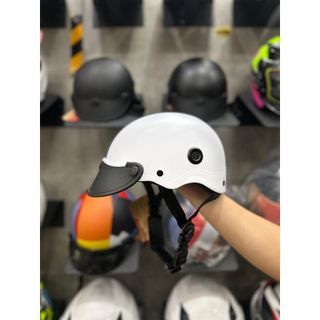 Nón Bảo Hiểm DANGROUP Mũ bảo hiểm nửa đầu sơn nhám lưỡi trai che nắng Thời Trang - An Toàn - Giá Tốt