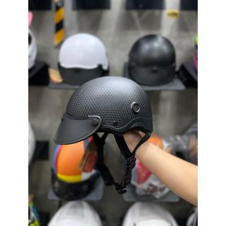 Nón Bảo Hiểm DANGROUP Mũ bảo hiểm nửa đầu sơn nhám lưỡi trai che nắng Thời Trang - An Toàn - Giá Tốt