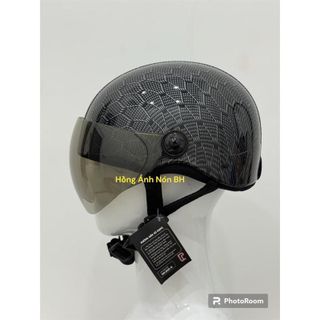 Nón Bảo Hiểm DAN GROUP Mũ bảo hiểm Sơn Nhúng carbon nửa đầu có Kính - giúp chắn gió chắn bụi bảo vệ an toàn khi đi đường ( bảo hành 12 tháng) Thời Trang - An Toàn - Giá Rẻ