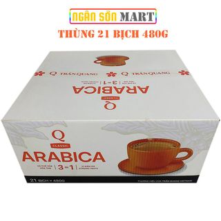 Cà phê sữa Arabica Trần Quang 21 bịch 480g (24 gói nhỏ 20g) (Đã gồm phí Ship)
