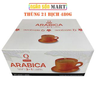 Thùng Cà phê sữa Arabica Trần Quang 21 bịch 480g (24 gói nhỏ 20g)