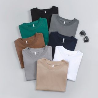 ÁO THUN NAM MENSWEAR PHÔNG NGẮN TAY CỔ TRÒN TRƠN BASIC REGULAR FIT PREMIUM - TUTO5