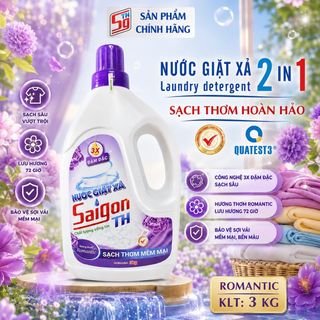 Nước giặt xả Saigon TH 3kg Romantic