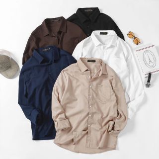Áo Sơ Mi Linen Nam Đũi Cổ Bẻ Dài Tay TUTO5 Menswear SMD05 - Thiết Kế Túi Ngực, Chất Liệu Đũi Xước Cao Cấp Co Giãn Nhẹ