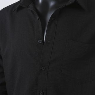 Áo Sơ Mi Linen Nam Đũi Cổ Bẻ Dài Tay TUTO5 Menswear SMD05 - Thiết Kế Túi Ngực, Chất Liệu Đũi Xước Cao Cấp Co Giãn Nhẹ
