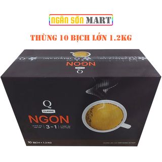 Thùng Cà phê sữa Ngon Trần Quang 10 bịch lớn 1.2Kg (60 gói nhỏ 20g)