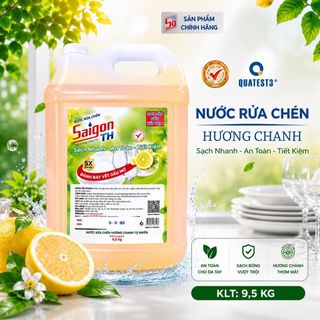 Nước rửa chén Saigon TH 9,5kg hương Chanh