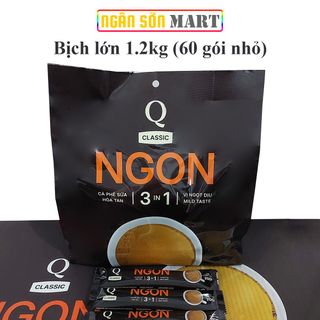 Cà phê sữa Ngon Trần Quang 10 bịch lớn 1.2Kg (60 gói nhỏ 20g) (Đã gồm phí Ship)