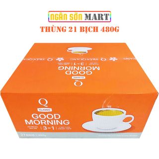 01 Thùng Cà phê sữa Good morning Trần Quang 21 bịch 480g (24 gói nhỏ 20g)