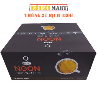 Thùng Cà phê sữa Ngon Trần Quang 21 bịch 480g (24 gói nhỏ 20g)
