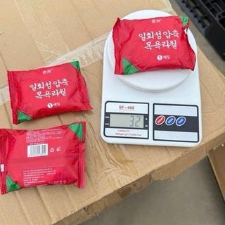 Khăn tắm nén tròn đỏ (32g)