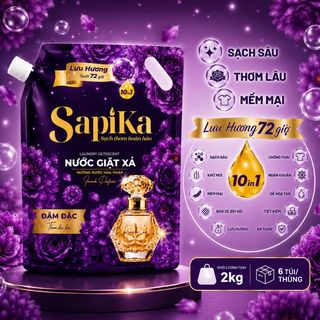 Nước giặt xả SapiKa 2 kg hương nước hoa Tím