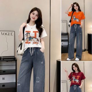 SET JEAN SUÔNG + ÁO BORIP HOT TREND