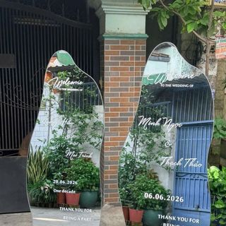Gương decor đám cưới