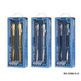 Cáp Sạc Nhanh Remax 2 trong 1 RC-C165 với vỏ hợp kim kẽm màu bạc.Cáp có khả năng sạc nhanh với công suất tối đa 60W.