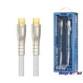 Cáp Sạc Nhanh Remax 2 trong 1 RC-C165 với vỏ hợp kim kẽm màu bạc.Cáp có khả năng sạc nhanh với công suất tối đa 60W.