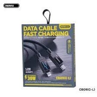 Cáp dữ liệu và sạc nhanh Remax CB09 phiên bản C-L (Type-C to Lightning) có công suất 30W.