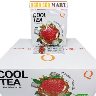 Trà Dâu Cool Tea Trần Quang 20 bịch 336g (24 gói nhỏ 14g) (Đã gồm phí Ship)