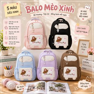 BALO A228 – MẪU MÈO SIÊU CƯNG, ĐI HỌC XINH XẮN MỖI NGÀY