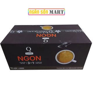 Thùng Cà phê sữa Ngon Trần Quang 10 hộp giấy 400g (20 gói nhỏ 20g)
