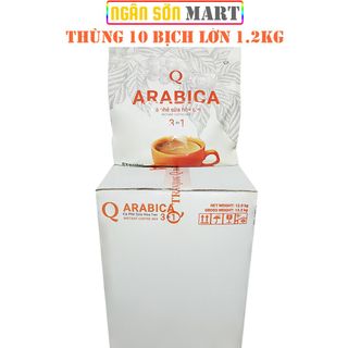 Cà phê sữa Arabica Trần Quang 10 bịch lớn 1.2Kg (60 gói nhỏ 20g) (Đã gồm phí Ship)