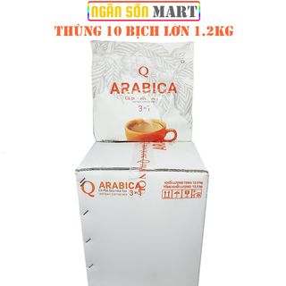 Cà phê sữa Arabica Trần Quang 10 bịch lớn 1.2Kg (60 gói nhỏ 20g) (Đã gồm phí Ship)
