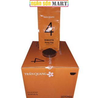 Thùng Cà Phê Rang Xay Số 4 (No4) Trần Quang 10 bịch 500g (100% Robusta)
