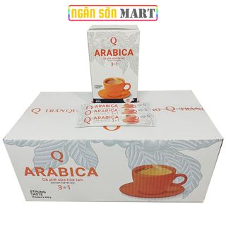 Thùng Cà phê sữa Arabica Trần Quang 10 hộp giấy 400g (20 gói nhỏ 20g)