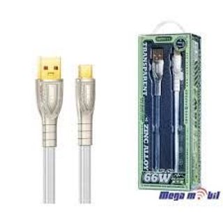 Cáp Sạc Nhanh Remax RC-C167 có công suất 66W.Cáp có thiết kế trong suốt đặc trưng kết hợp với vỏ hợp kim kẽm bền bỉ.