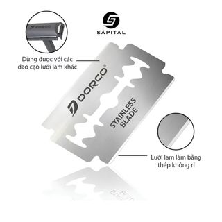 Lưỡi dao lam Dorco chính hãng - Lưỡi dao cạo sắc bén, cạo êm, bền bỉ, phù hợp cá nhân & barber