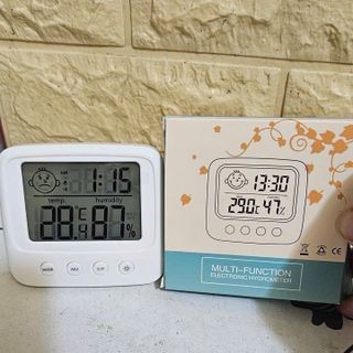 Nhiệt kế phòng, nhiệt ẩm kế, máy đo nhiệt độ phòng ngủ, đo độ ẩm ( loại có đèn )