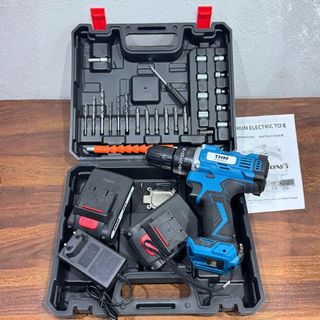 Bộ máy khoan cầm tay pin sạc 48V - Động cơ điện gắn liền, kèm phụ kiện đầy đủ