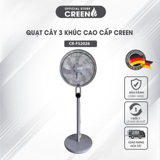 Quạt cây CREEN có điều khiển từ xa, quạt 7 cánh siêu mát, thân 3 khúc lắp ghép linh hoạt, gió êm ái, Bảo hành 12 tháng
