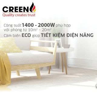 Máy sưởi gốm Creen CR-H28DT, công nghệ PTC- Bảo hành 12 tháng lỗi 1 đổi 1