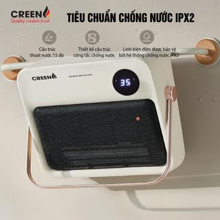 Máy sưởi gốm treo tường đa năng CREEN CR-H38DT, 2000W, dùng cho phòng 5-10m2 - Sưởi Ấm