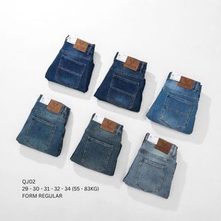 QUẦN JEAN REGULAR DORMAX.  Chất jean wash đẹp – màu lên nam tính, dễ bán.