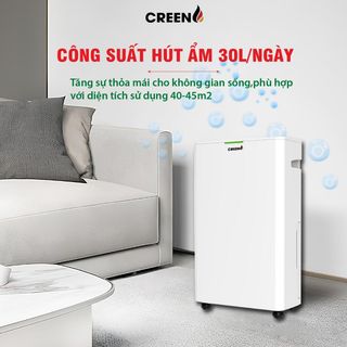 Máy Hút Ẩm Không Khí CREEN CR-DE 25 Lít , 30 Lít - Bảo Hành 12 tháng chính hãng