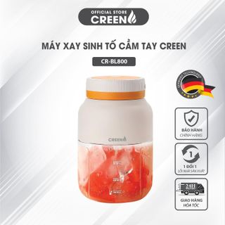 Máy Xay Sinh Tố Cầm Tay CREEN CR-BL800 800ml Inox ABS Pin Lithium 3000mAh - Bảo Hành chính hãng 12 tháng