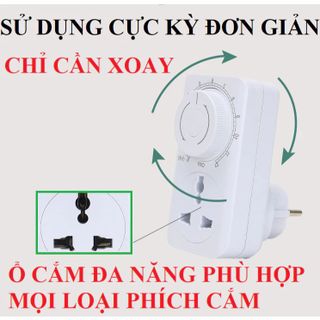 Ổ cắm điện hẹn giờ cơ MT01D-VN 230V cho thiết bị gia dụng