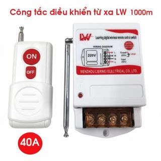 Công tắc điều khiển từ xa 220V 10A - Model YZ-2201, Nhựa, Kích thước 10x6x3.3cm