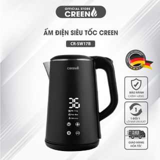 Ấm điện siêu tốc Creen cao cấp Strix nhập khẩu Anh Quốc CR-SW17B khử clo - Bảo hành chính hãng 24 tháng