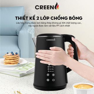 Ấm điện siêu tốc Creen cao cấp Strix nhập khẩu Anh Quốc CR-SW17B khử clo - Bảo hành chính hãng 24 tháng