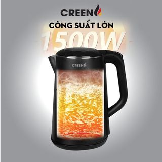 Ấm điện siêu tốc Creen cao cấp Strix nhập khẩu Anh Quốc CR-SW17B khử clo - Bảo hành chính hãng 24 tháng