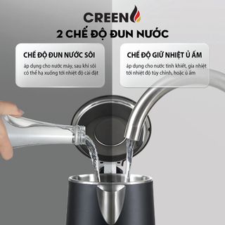 Ấm điện siêu tốc Creen cao cấp Strix nhập khẩu Anh Quốc CR-SW17B khử clo - Bảo hành chính hãng 24 tháng