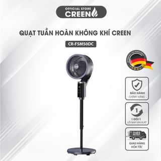 Quạt tuần hoàn không khí CREEN xoay 360, điều khiển bằng giọng nói, 12 tốc độ gió - Bảo hành chính hãng 5 Năm