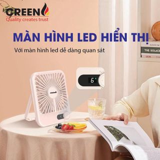 Quạt tích điện mini 100 số, để bàn, treo tường, cầm tay, sạc type C, micro USB