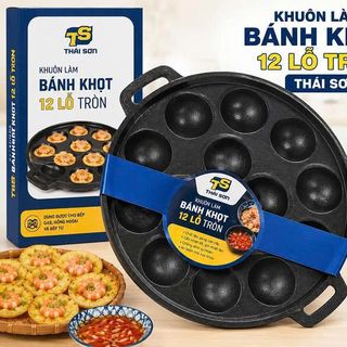KHUÔN LÀM BÁNH KHỌT 12 LỖ TRÒN THÁI SƠN