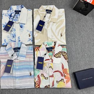 Sơ mi TN polo  Sọc. Vải linen.