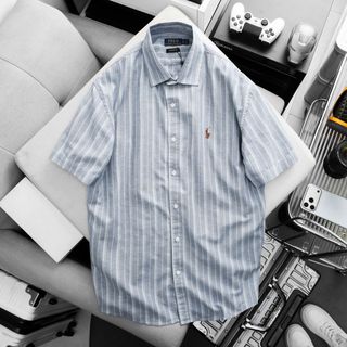 Sơ mi TN polo  Sọc. Vải linen.